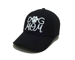 Casquette Courbée Personnalisée avec Logo, en Coton Lavé Non Structuré, Chapeau Quotidien Minimaliste, Broderie Texte « Dog Mom », Vente en Gros, OEM/ODM - Product Image 2