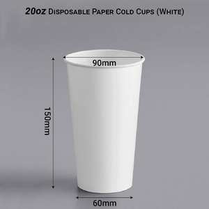 Meilleure vente, papier de stratification PE Double à paroi unique de 20OZ, tasse froide Compostable de qualité supérieure, personnalisation disponible - Product Image 2