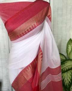 Modern Khadi Cotton <b>Saree</b> with <b>Blouse</b> for Women-Party Wear Winter & Summer Reversible Sun Protection - Product Image 6