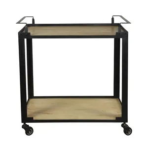 Chariot de service moderne en plastique écologique doré à plusieurs niveaux, fait à la main, avec un artisanat de qualité supérieure, plaqué et sûr - Product Image 6