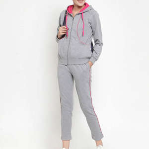 Ensemble 2 pièces pour femme, fabriqué en usine, vente chaude, respirant, personnalisé, court, hiver, uni, à capuche, polyester + élasthanne, manches longues, nouveauté - Product Image 5