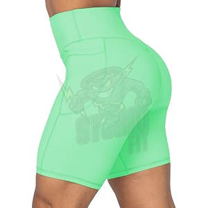 Pantalones cortos de Yoga de cintura alta para mujer, compresión de entrenamiento con bolsillos, mallas deportivas para Fitness, Yoga, pantalones cortos de entrenamiento para mujer - Product Image 4