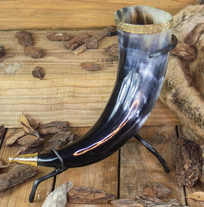 Trinkhorn en verre sculpté poli et animal Hornbecher conçu artisanat naturel pour la décoration intérieure corne à boire - Product Image 5