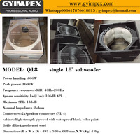 Système de subwoofer Audio unique 18 subwoofer passif pic 1600W basse audio professionnelle