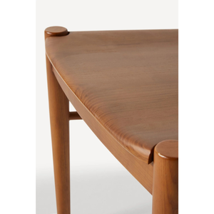 Silla de comedor de teca sólida de primera calidad con diseño minimalista elegante para uso doméstico y de cafetería - Product Image 6