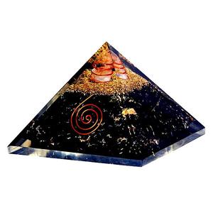 Pirámide de orgón de turmalina negra con bobina de cobre Generador de energía de protección EMF para curación espiritual y equilibrio de chakras - Product Image 1