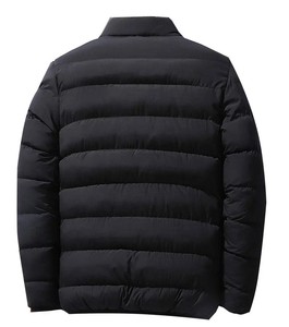 Top Selling Men's Oversized Canvas <b>Puffer</b> <b>Jacket</b> Custom Made with Stand Collar Latest Plain Dyed Design for Winter <b>Cheap</b> Price - Product Image 4