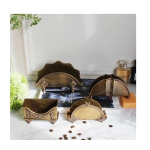 High-quality brass napkin holder with premium metal craftsmanship for elegant <b>display</b> - Product Image 3