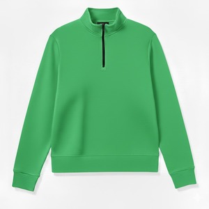 Sudadera de Invierno Personalizada con Media Cremallera y Cuello Alto, Sudadera con Capucha Térmica para Hombre de Poliéster/Algodón Ecológico - Product Image 1