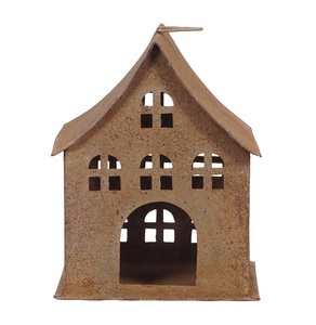 บ้านตกแต่งเล็กๆทำจากโลหะชุบสังกะสีตกแต่งคริสต์มาสบ้านดีบุกสำหรับตกแต่งบ้านในร่มกลางแจ้ง - Product Image 3