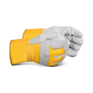 Gants de travail de sécurité de haute qualité Gants de sécurité de travail en cuir fendu de vache à double paume pour gants de gréement robustes - Product Image 2