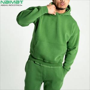 Unisex Plus Size <b>Green</b> 100% Cotton Breathable Quick Dry Eco-friendly Winter Tracksuit <b>Set</b> <b>Gym</b> Training Jogging Fitness High - Product Image 1