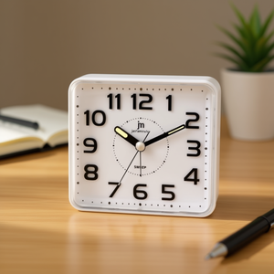 Reloj Despertador Blanco JUSTAMINUTE JA7081B con Función de Repetición para Escritorios y Mesas, Línea de Productos Lowell - Product Image 3
