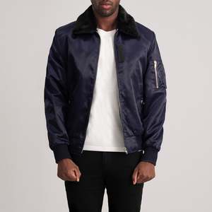 Clyde B-15 Blue Bomber Jacket High Fashionable Streetwear Hooded Breathable Cotton Sublimation 3D XL for Winter Outdoor Flight - Product Image 3