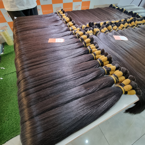 Remi ผมต่อผมแท้สีดำธรรมชาติเป็นมัดผมตรง - Product Image 6