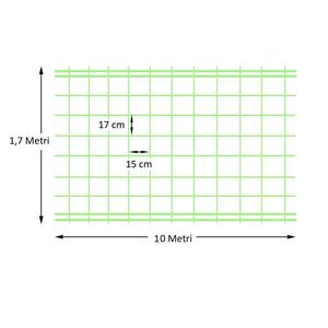 Red de escalada verde de 1,7x10m con malla de 15x17cm para verduras, tomates, pepinos, calabaza, para uso en jardín al aire libre - Product Image 2