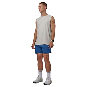 Camiseta sin mangas de verano para hombre, estilo vintage, corte regular, con aberturas laterales, para yoga, venta al por mayor, precio bajo - Product Image 6