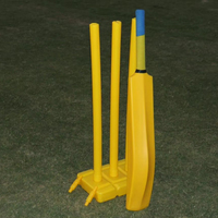 Bate de Cricket de Plástico Moldeado Tejido Resistente de Peso Medio para Niños de Tamaño Estándar de 8 a 12 Años y Mayores de 12 Años