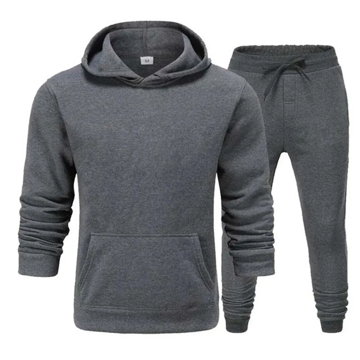 Homens sportswear hoodie terno outono/inverno dos homens camisola com capuz e calças de moletom duas peças desgaste dos homens
