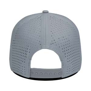 หมวกกอล์ฟแบบมีรูตัดด้วยเลเซอร์หมวกสแนปแบ็กแบบโค้งหมวกเชือกถักโลโก้5แผงสำหรับกีฬา100% โพลีเอสเตอร์ - Product Image 5