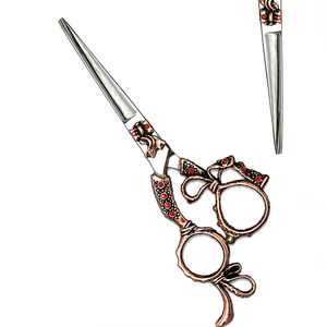 Ciseaux de barbier professionnels importés avec manche fantaisie, 6 pouces, lame en acier inoxydable, ciseaux de coiffure pour salon - Product Image 2
