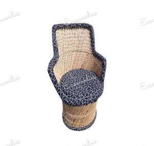 Chaise Mudda en bambou traditionnelle indienne écologique Chaise berçante confortable faite à la main Hôtel Hôpital Gym-Conception modulaire antique - Product Image 6