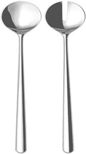 Serveur de salade pinces à salade 11 pouces en acier inoxydable cuillère de service ensemble mélange de salade fourchette et cuillère outil de cuisine à long manche - Product Image 3