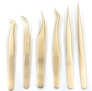 Lot de 6 pinces à épiler pour sourcils, couleur personnalisée, marque privée, logo personnalisé, extensions de cils à bas prix - Product Image 1