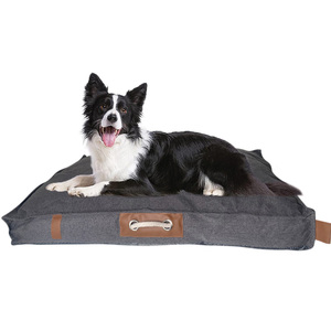 Cuscino per animali da compagnia 78x58x10cm-letto per cani e gatti-materasso lavabile-grigio/marrone/blu - Product Image 1