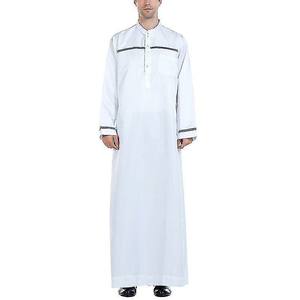 New Design Jubba Thobes Men Muslim Kurta for Men Breathable <b>Moroccan</b> Jalabiya Saudi Jubbah Thobe - Product Image 2