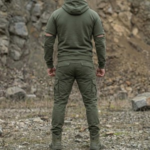 Survêtement cargo tactique vintage imprimé en coton épais délavé à l'acide, personnalisé OEM, pour hommes, avec manches détachables, vente en gros - Product Image 2