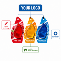 Diffuseur de parfum liquide pour voiture en forme de goutte avec logo personnalisé, flacon suspendu, parfum pour voiture, carte blister parfumée pour la fraîcheur intérieure