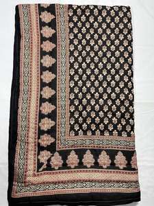 ผ้าห่มผ้าฝ้ายลายพิมพ์บล็อกทำมือแบบจีนโบราณ ลายดอกไม้ทันสมัย เป็นมิตรกับสิ่งแวดล้อม ให้ความอบอุ่นทุกฤดู - Product Image 2