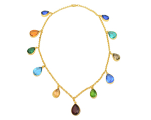 ชุดต่างหูสร้อยคอเพชรหลายเม็ดพร้อมโซ่ชุบทองสำหรับวันวาเลนไทน์และของขวัญปีใหม่ - Product Image 4