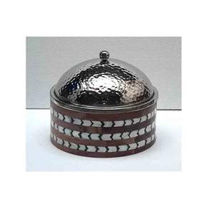 Incrustation de perles en bois, bols de service, décoration de mariage, luxe, métal, cadeau arabe eid ramadan, meilleure vente - Product Image 4