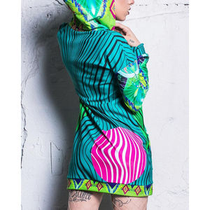 High Quality Streetstyle Full Zip up Hoodie for Men Custom Halloween Full Zip Hoodies Skull Pattern Rhinestone Hoodie - Product Image 3