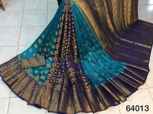 ส่าหรีไหม kanchivram นุ่มบริสุทธิ์ - Product Image 4