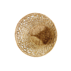 Cesto de Basura Redondo de Jacinto de Agua Tejido Cruzado de Artex Dong Thap - Product Image 5