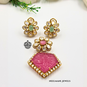 Pendentif et clous d'oreilles en zircon pour les occasions de mariage - Product Image 5