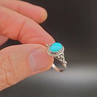 Anillo clásico de Plata de Ley 925, piedra preciosa turquesa de corte ovalado, joyería fina para bodas, compromisos, aniversarios, fiestas, regalo