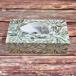 Porta Caja de Pañuelos Decorativo con Diseño Floral Moderno, Acabado Grabado, para Decoración de Hogar de Lujo - Tradebyd - Product Image 2