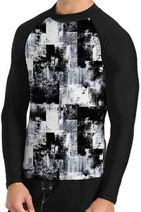 Rashguard en tissu de nylon respirant UPF50 Compression pour hommes professionnels pour la natation et les manches courtes MMA - Product Image 6