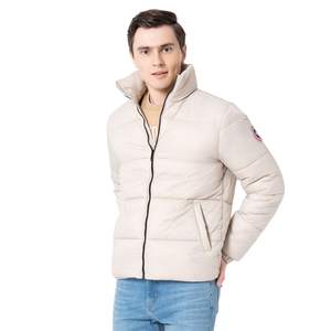 Chaqueta acolchada informal Unisex para hombre, mezcla de algodón de béisbol acolchada con capucha, logotipo personalizado impreso, característica térmica a prueba de viento - Product Image 3