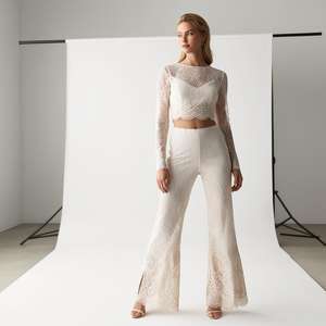 Crochet Ensemble Robe Dames Dentelle Robe vintage style dames robe pour la culture occidentale - Product Image 1