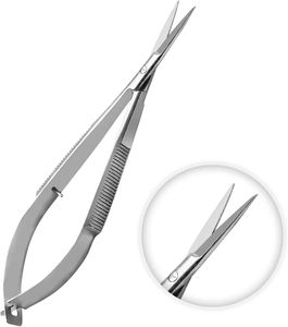 Ciseaux à ressort tranchants adaptés aux tâches de manucure, pédicure, soin du visage et de l'épilation en salon - Product Image 1