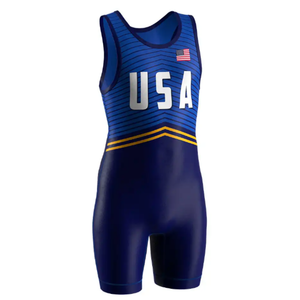 Venta caliente personalizado nuevo estilo diseño poliéster/Spandex todas las camisetas de lucha sublimación equipo EE. UU. - Product Image 3