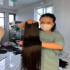 Extensiones de Pelo Liso de Piano, Extensiones de Pelo de Trama de Vietnam, Color Natural, Súper Doble Dibujado - Product Image 4