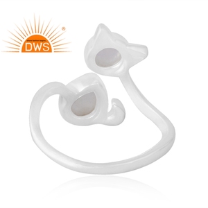 Última venta 925 anillo de piedras preciosas de piedra de luna de arcoíris Natural de plata esterlina joyería personalizada para mujer regalo para ella - Product Image 2