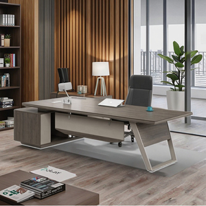 Bureau de direction moderne en L avec armoire de rangement – Mobilier de bureau contemporain pour bureau à domicile – Conception autoportante - Product Image 1