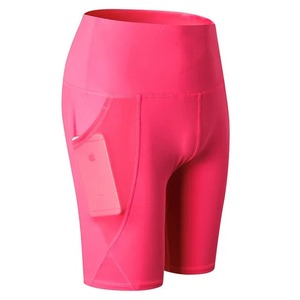 Mallas de Yoga con realce de cintura alta para mujer, pantalones cortos para correr rápido, bolsillo de malla, pantalones cortos elásticos para gimnasio, Fitness, personalizados - Product Image 6